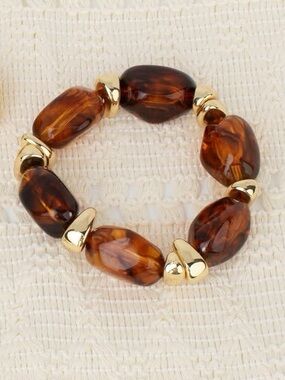 bloom Amber Bead and Gold-Tone Bracelet women’s fall fashion trendy jewelry